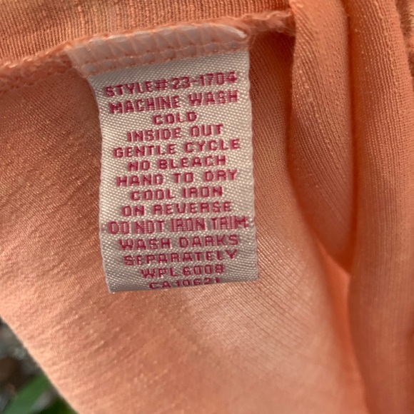 Andie Coral Tunic with Navy Embroidery - Picture 4 of 6